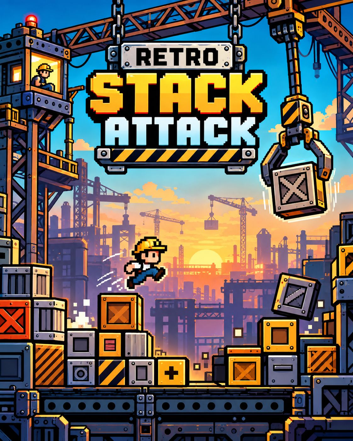 Retro Stack Attack, an Android mobile game by Muonity.
